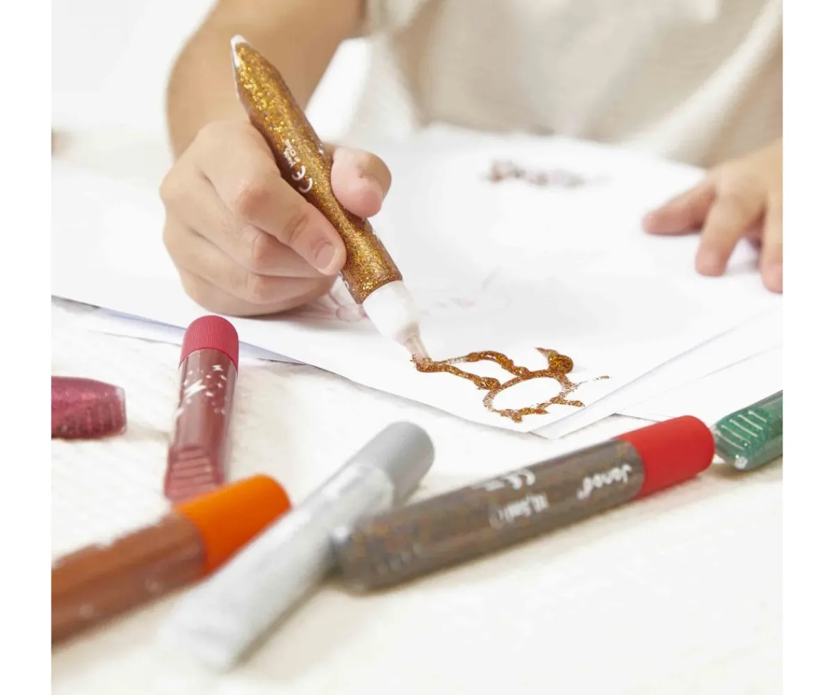 Clearance Pegamento con Purpurina 9 Unidades Material Escolar|Manualidades Para Niños