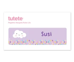 Sale Pegatina Alargada Nube Lila Cajas De Almuerzo|Etiquetas Personalizadas