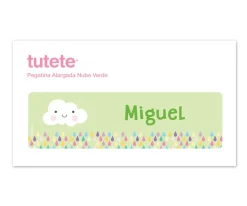 Cajas De Almuerzo^Tutete Pegatina Alargada Nube Verde