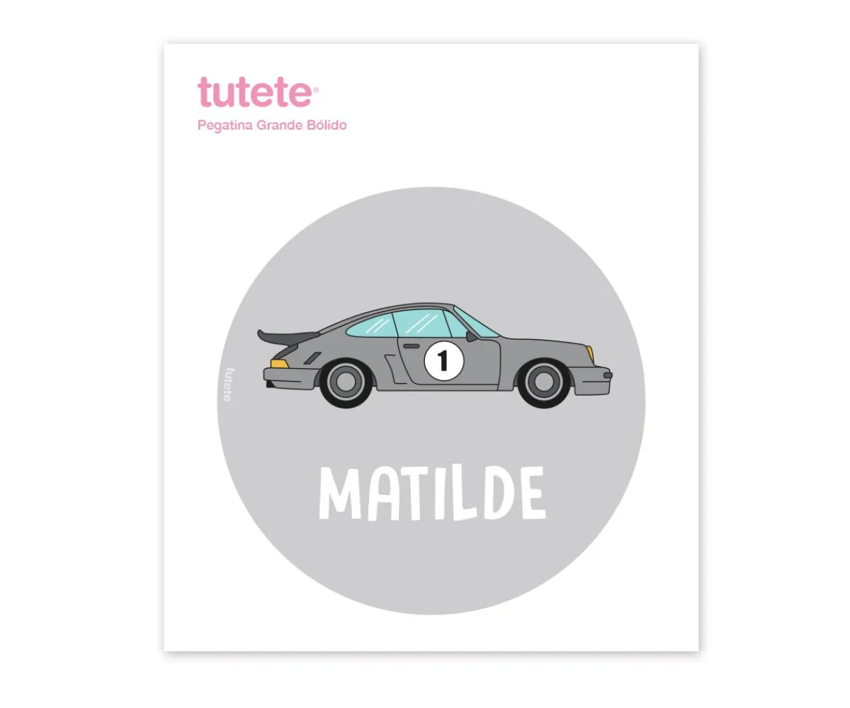 Pegatina Grande Bólido para Caja Almuerzo Etiquetas Personalizadas|Colecciones Vuelta Al Cole