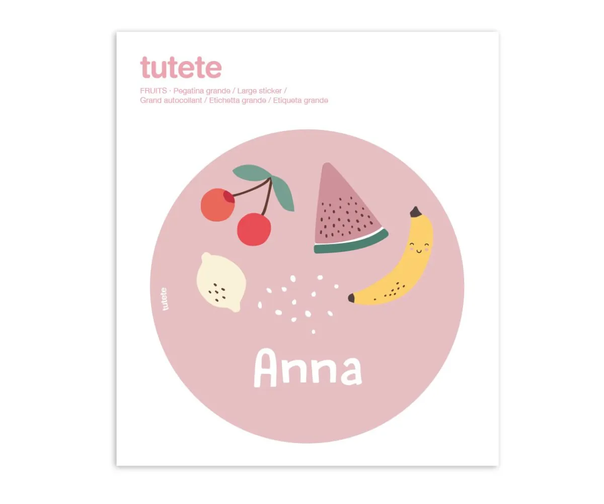 Outlet Pegatina Grande Fruits para Caja Almuerzo Cajas De Almuerzo|Colecciones Vuelta Al Cole