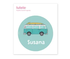 New Pegatina Grande Furgoneta para Caja Almuerzo Colecciones Vuelta Al Cole|Etiquetas Personalizadas