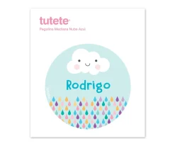 New Pegatina Mediana Nube Azul Etiquetas Personalizadas|Cajas De Almuerzo