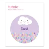Sale Pegatina Mediana Nube Lila Etiquetas Personalizadas|Cajas De Almuerzo