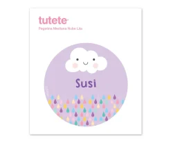 Sale Pegatina Mediana Nube Lila Etiquetas Personalizadas|Cajas De Almuerzo