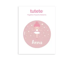 Pegatina Pequeña Bailarina para Botella y Cajas Almuerzo Botellas Para Personalizar|Colecciones Vuelta Al Cole