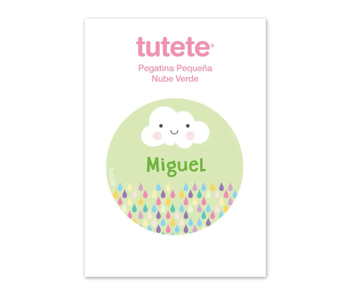 Cajas De Almuerzo^Tutete Pegatina Pequeña Nube Verde