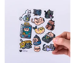 Manualidades Para Niños^Omy Pegatinas Fluorescentes Big Kitty