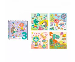 Hot Pegatinas Geométricas Niños Juguetes De Viaje|Manualidades Para Niños