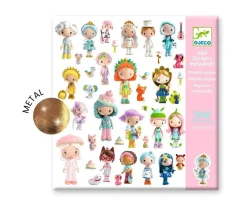 Manualidades Para Niños^Djeco Pegatinas Metalizadas El Pequeño Mundo de las Tinyly