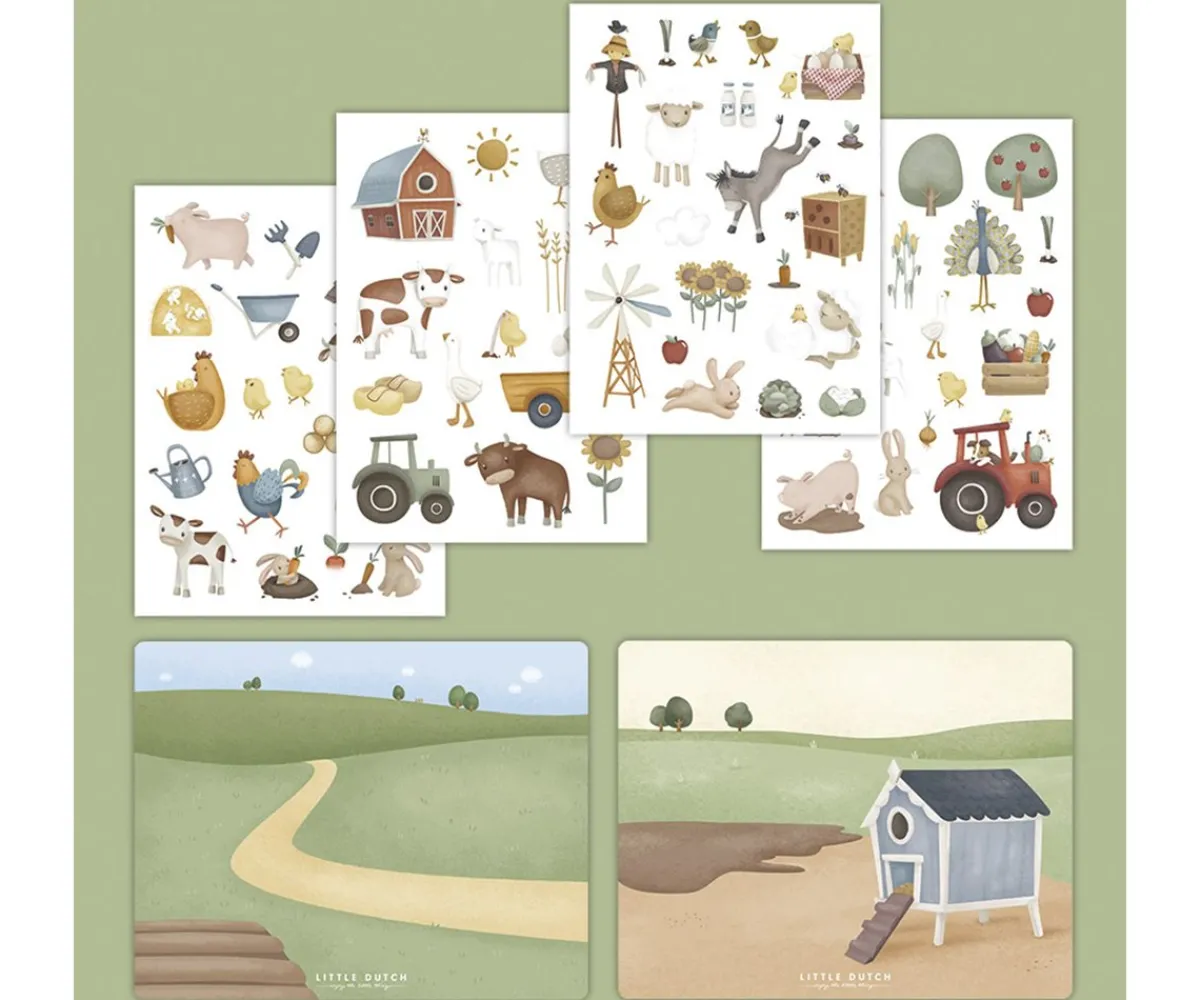Sale Pegatinas para Ventana Little Farm Niños Manualidades Para Niños|Decoración Pared Infantil