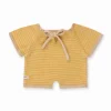Hot Pelele para Muñecos Gommu Rayas Amarillo-Crema Niños Juguetes Niños 3 Años|Accesorios Para Muñecas