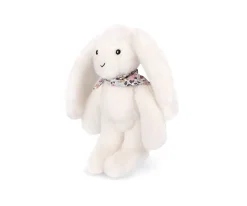 Peluche Conejito Blanco Fleurette 25 cm Personalizable Niños Peluches|Juguetes Para Recién Nacidos