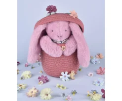 Juguetes Para Recién Nacidos^Doudou et Compagnie Peluche Conejito Rosa Fleurette 25 cm Personalizable