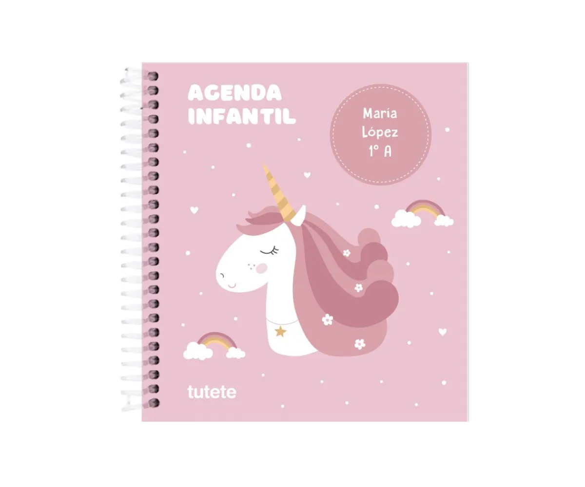 Best Pequeña Agenda Guardería Personalizable Tutete Magical Unicorn Material Escolar|Colecciones Vuelta Al Cole