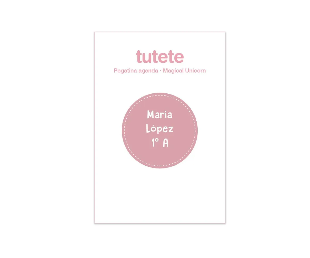 Best Pequeña Agenda Guardería Personalizable Tutete Magical Unicorn Material Escolar|Colecciones Vuelta Al Cole