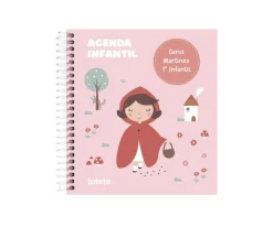 Colecciones Vuelta Al Cole^Tutete Pequeña Agenda Guardería Personalizable Little Red