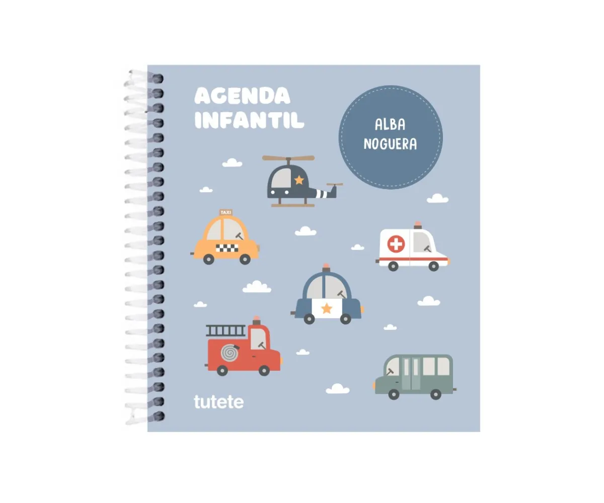 New Pequeña Agenda Guardería Personalizable City Cars Material Escolar|Colecciones Vuelta Al Cole