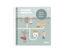 Colecciones Vuelta Al Cole^Tutete Pequeña Agenda Guardería Personalizable The Three Little Pigs