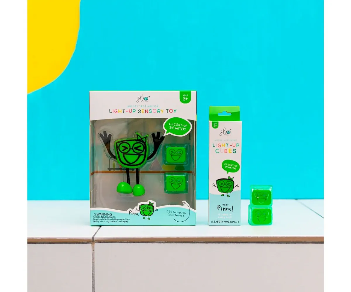 Juguetes Niños 3 Años^Glo Pals Personaje + 2 Cubos Iluminados Pippa Verde