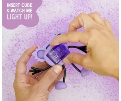 Juguetes De Baño^Glo Pals Personaje + 2 Cubos Iluminados Lumi Lila New