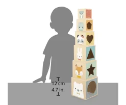 Sale Pirámide Apilable Pure 6 Cubos Niños Juguetes Apilables|Juguetes Para Niños De 18 Meses