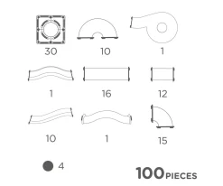 Outlet Pista de Bolas Luminosas Pack Intense 100 piezas Niños Juguetes Niños 4 Años|Juguetes Niños 3 Años