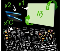 Discount Pizarra Fluorescente Pintafluo A3 Niños Manualidades Para Niños|Juguetes Niños 6 Años