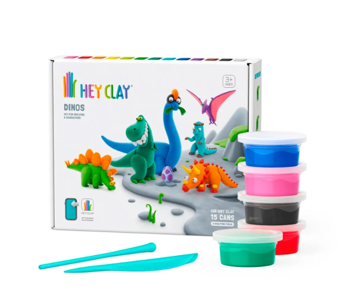 Manualidades Para Niños^Hey Clay Plastilina Interactiva Dinosaurios (15 botes)