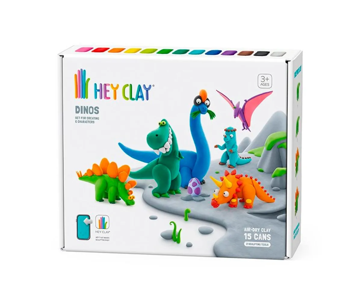 Manualidades Para Niños^Hey Clay Plastilina Interactiva Dinosaurios (15 botes)