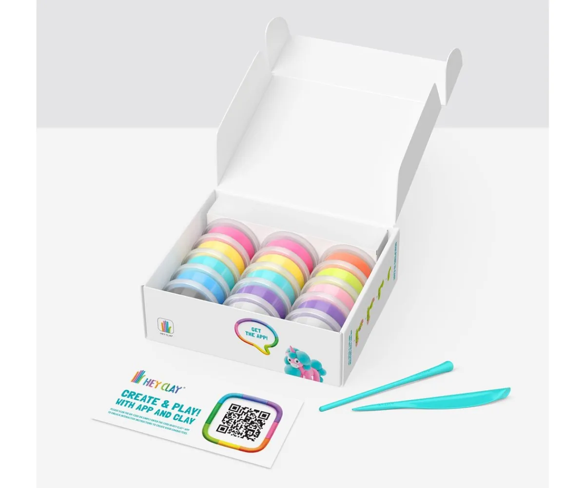 Manualidades Para Niños^Hey Clay Plastilina Interactiva Unicornios Arco Iris (15 botes)