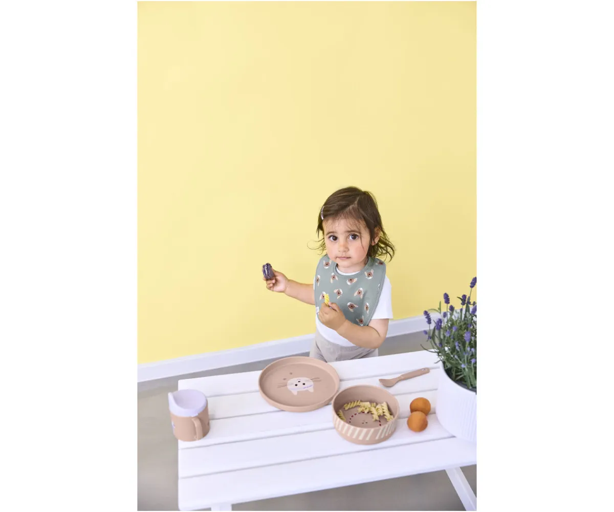 Vajilla Infantil^Lassig Plato Antideslizante Eco Tiny Team Cat