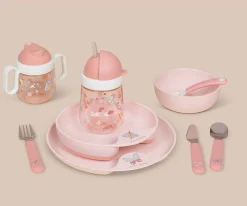 Vajilla Infantil^Mepal Plato Antideslizante Mio Flores y Mariposas