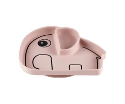 Baby Led Weaning^Done by Deer Plato Antideslizante Stick&Stay Elphee Rosa Empolvado