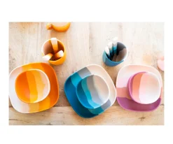 Vajilla Infantil^Grech & Co Plato con Ventosa Color Splash Desert Teal Ombre