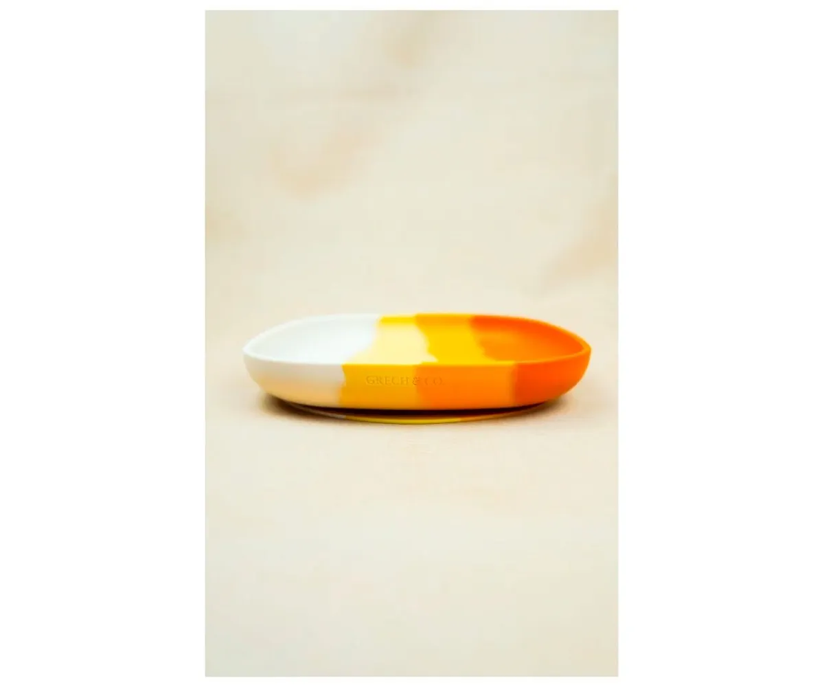 Vajilla Infantil^Grech & Co Plato con Ventosa Color Splash Sienna Ombre