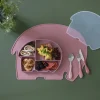 Discount Plato de Silicona con Compartimentos y Tapa Fanto Vintage Rose Vajilla Infantil|Baby Led Weaning