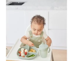 Baby Led Weaning^b.box Plato de Silicona con Tapa Sage
