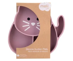 Sale Plato de Silicona con Ventosa Gato Baby Led Weaning|Vajilla Infantil