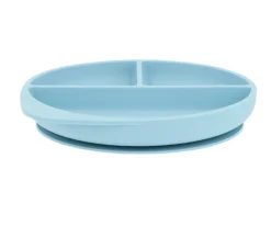 Clearance Plato Silicona con Ventosa Sky Blue Comer Al Aire Libre|Baby Led Weaning