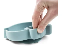 Hot Plato Silicona Stick&Stay Snack Birdee Blue Vajilla Infantil|Baby Led Weaning