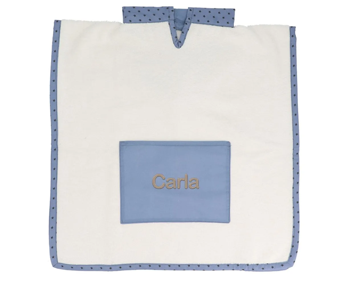 Ponchos Toalla^Cristina de Jos'h Poncho Mini Star Blue Personalizable