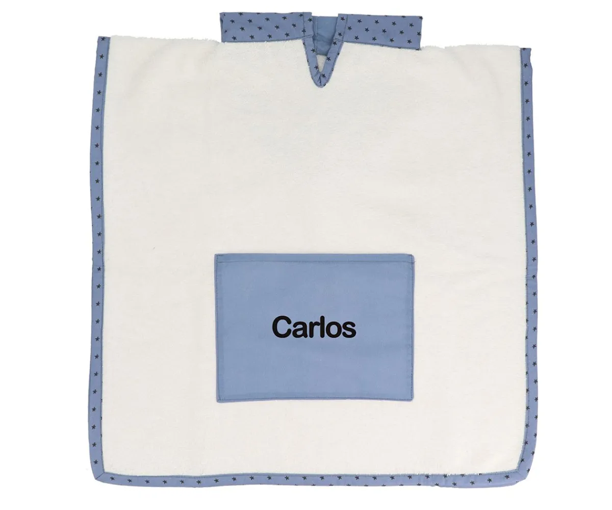 Ponchos Toalla^Cristina de Jos'h Poncho Mini Star Blue Personalizable