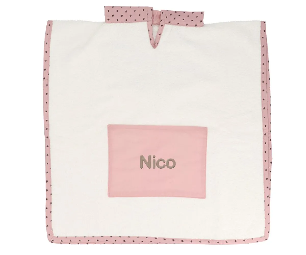 Ponchos Toalla^Cristina de Jos'h Poncho Mini Star Pink Personalizable