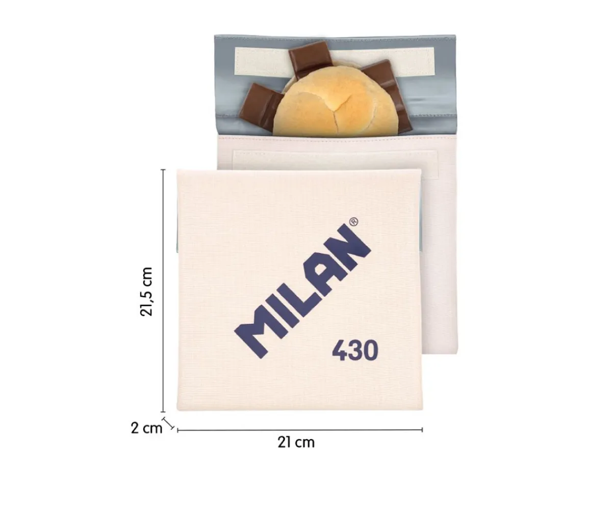 Fundas Para Almuerzo^Milan Porta Alimentos Snack Colección 430 Since 1918 Beige