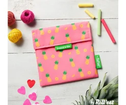 Outlet Porta Alimentos Snack n'Go Fruits Piña Bolsas Merienda|Fundas Para Almuerzo