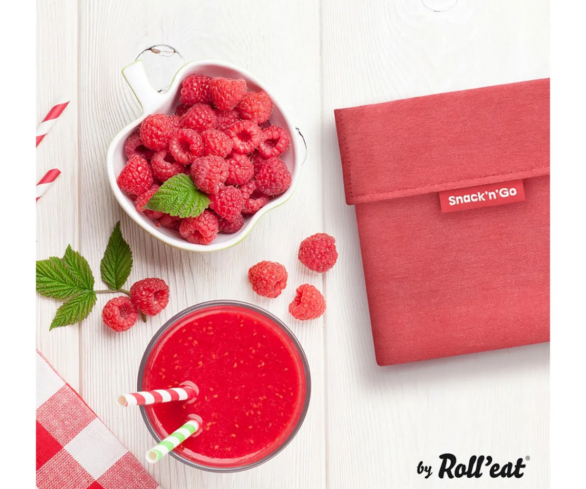 Bolsas Merienda^Roll´eat Porta Alimentos Snack n'Go Eco Rojo