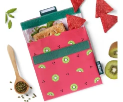 Fundas Para Almuerzo^Roll´eat Porta Alimentos Snack'n Go Kiwi