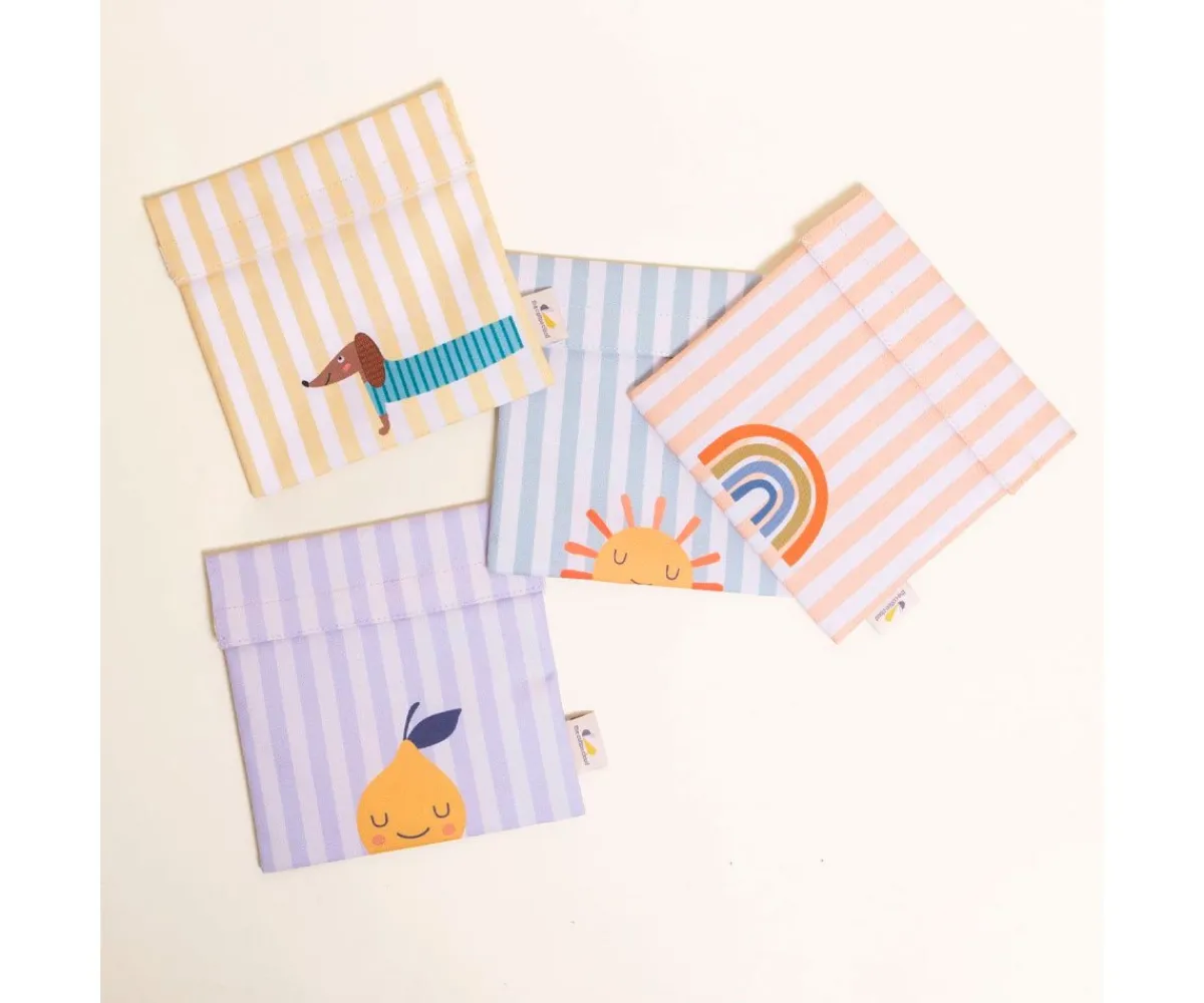 Porta Alimentos Sándwich Rainbow Bolsas Merienda|Fundas Para Almuerzo