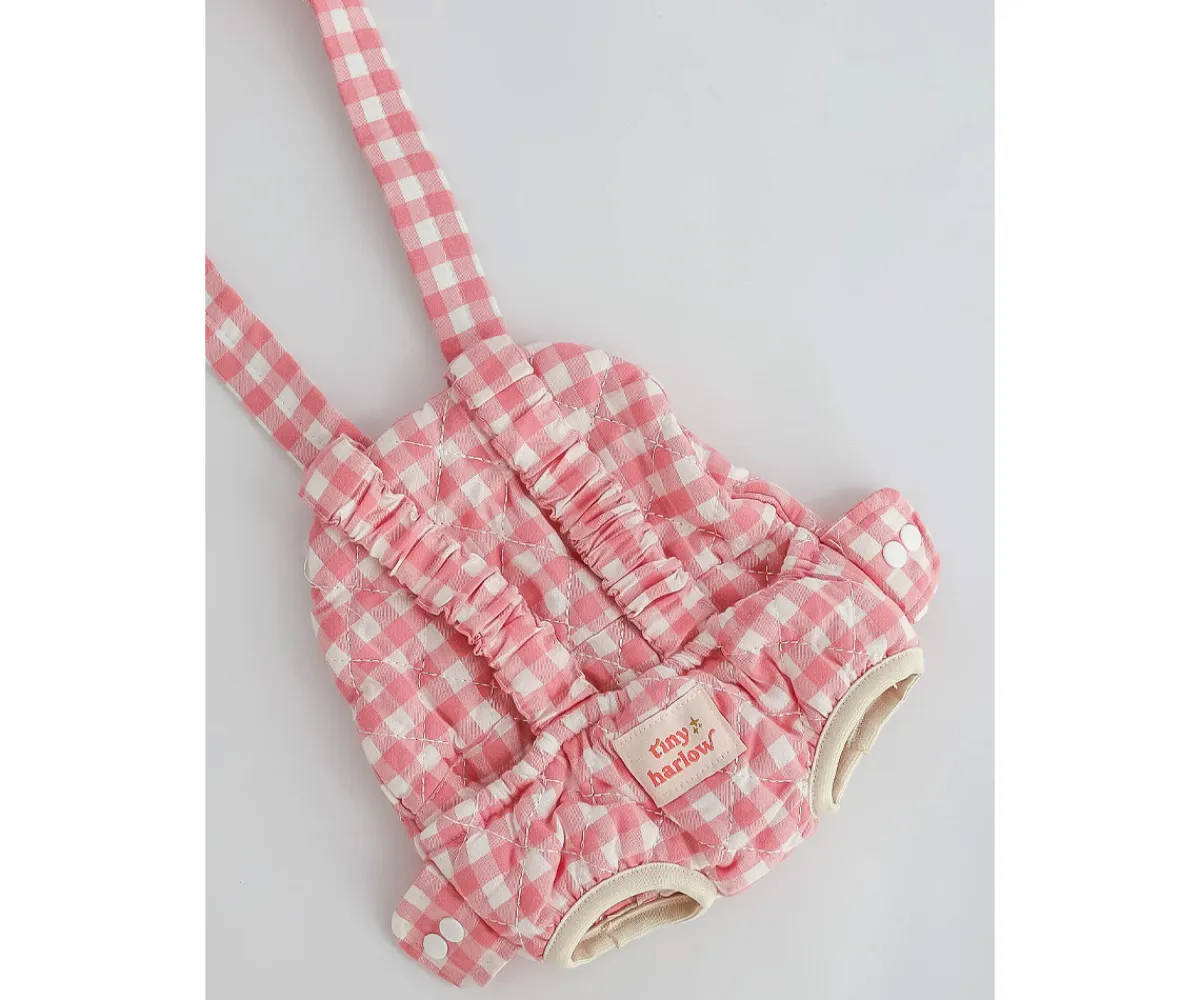 Accesorios Para Muñecas^Tiny Harlow Portabebés Vichy Rosa